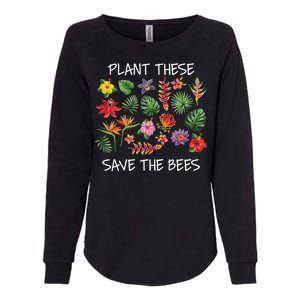 Plant These Save Bees Womens California Wash Sweatshirt