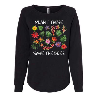 Plant These Save Bees Womens California Wash Sweatshirt