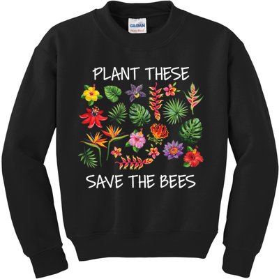 Plant These Save Bees Kids Sweatshirt