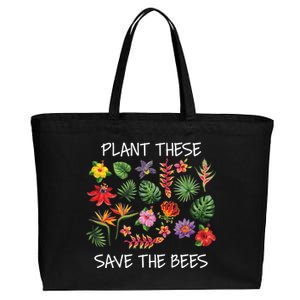 Plant These Save Bees Cotton Canvas Jumbo Tote