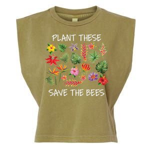 Plant These Save Bees Garment-Dyed Women's Muscle Tee