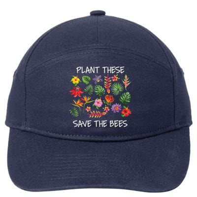 Plant These Save Bees 7-Panel Snapback Hat