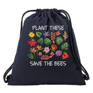 Plant These Save Bees Drawstring Bag