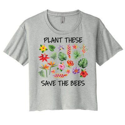 Plant These Save Bees Women's Crop Top Tee