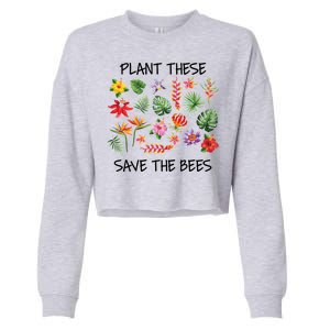 Plant These Save Bees Cropped Pullover Crew