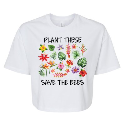 Plant These Save Bees Bella+Canvas Jersey Crop Tee