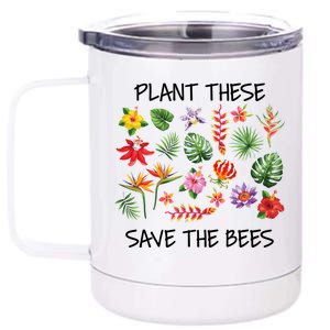 Plant These Save Bees 12 oz Stainless Steel Tumbler Cup