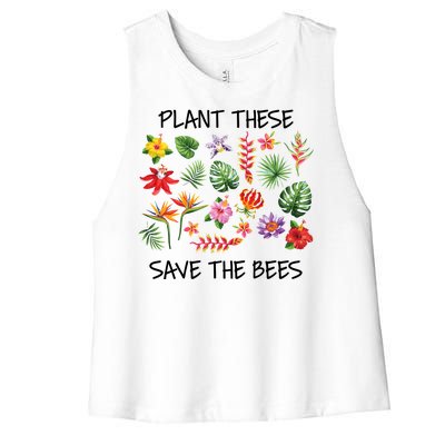 Plant These Save Bees Women's Racerback Cropped Tank