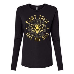 Plant These Save The Bees Womens Cotton Relaxed Long Sleeve T-Shirt