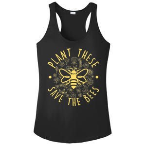 Plant These Save The Bees Ladies PosiCharge Competitor Racerback Tank