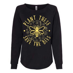 Plant These Save The Bees Womens California Wash Sweatshirt