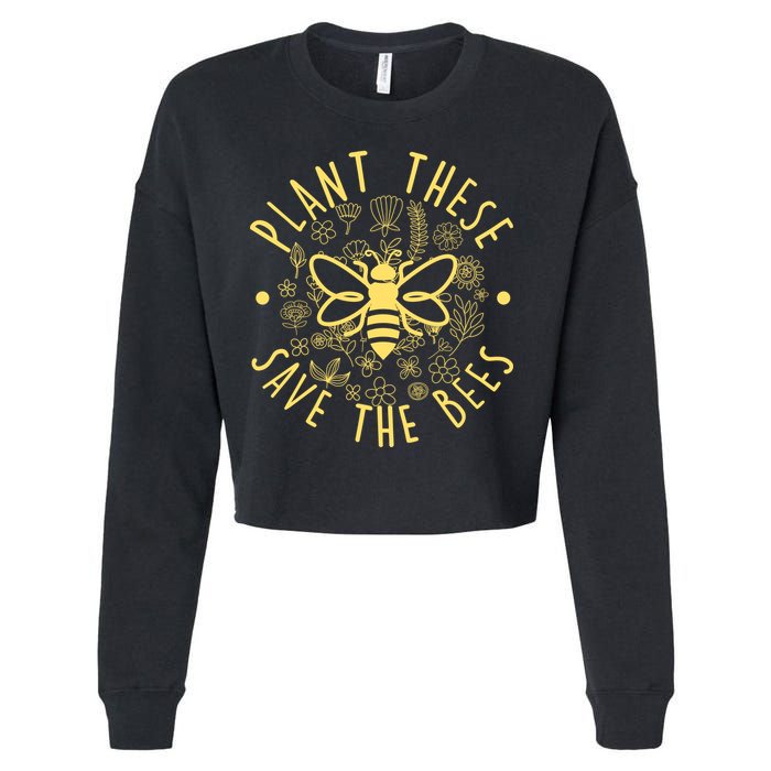 Plant These Save The Bees Cropped Pullover Crew