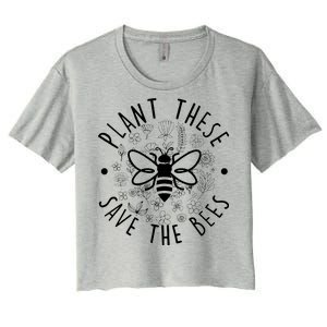 Plant These Save The Bees Women's Crop Top Tee