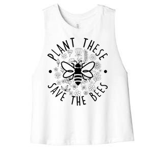 Plant These Save The Bees Women's Racerback Cropped Tank