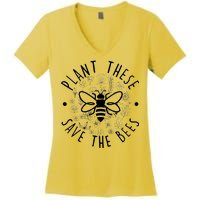 Plant These Save The Bees Women's V-Neck T-Shirt