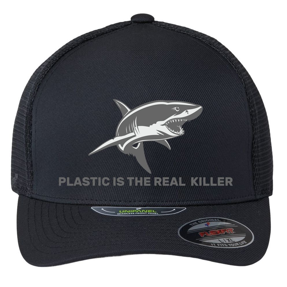 Plastic is the Real Killer Flexfit Unipanel Trucker Cap