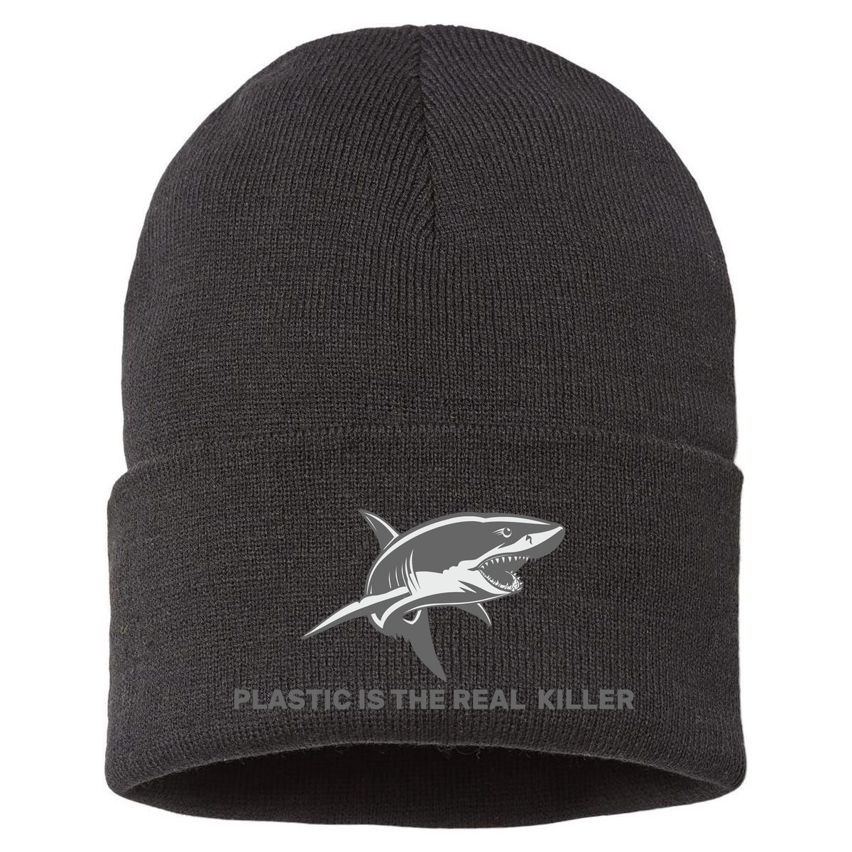 Plastic is the Real Killer Sustainable Knit Beanie