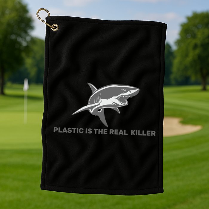 Plastic is the Real Killer Golf Towel