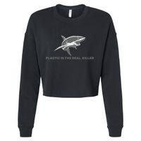 Plastic is the Real Killer Cropped Pullover Crew