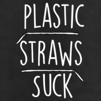 Plastic Straws Suck Golf Towel