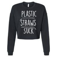Plastic Straws Suck Cropped Pullover Crew