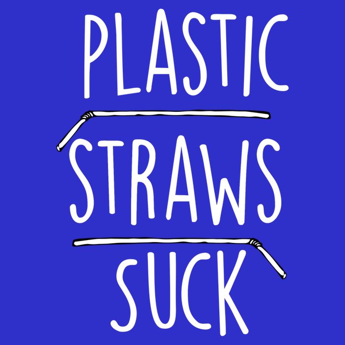 Plastic Straws Suck Apron