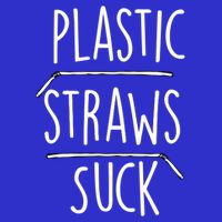 Plastic Straws Suck Button