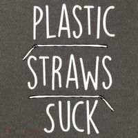 Plastic Straws Suck Cotton Canvas Backpack