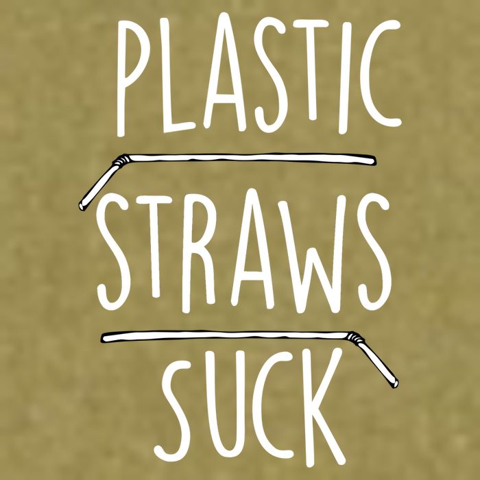 Plastic Straws Suck Garment-Dyed Women's Muscle Tee