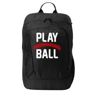 Play Ball Baseball and Softball Players City Backpack