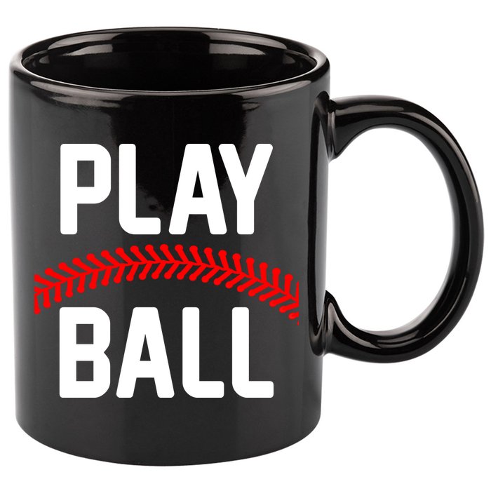 Play Ball Baseball and Softball Players 11oz C Handle Ceramic Mug