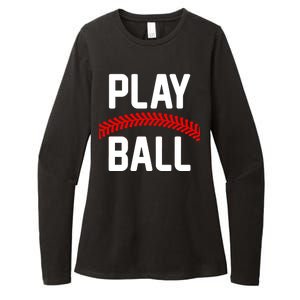 Play Ball Baseball and Softball Players Womens CVC Long Sleeve Shirt