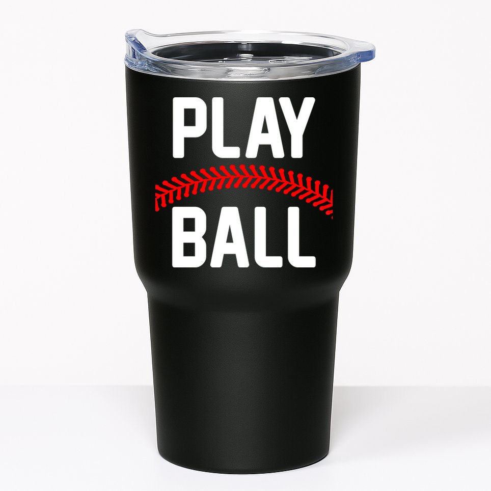 Play Ball Baseball and Softball Players Tumbler