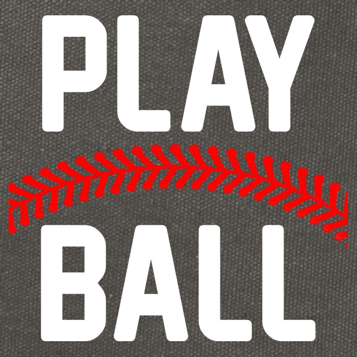 Play Ball Baseball and Softball Players Cotton Canvas Backpack