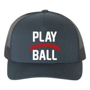 Play Ball Baseball and Softball Players Yupoong Adult 5-Panel Trucker Hat