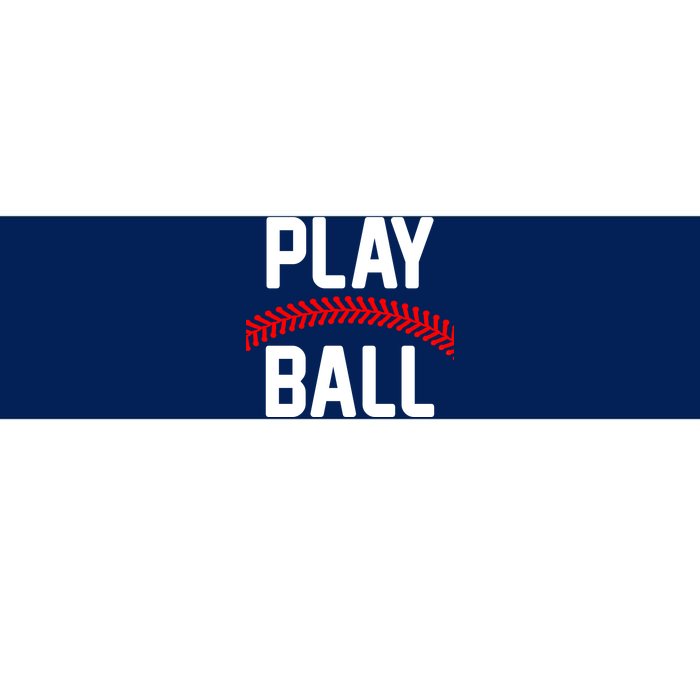 Play Ball Baseball and Softball Players Bumper Sticker