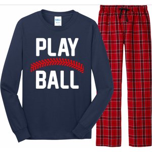 Play Ball Baseball and Softball Players Long Sleeve Pajama Set