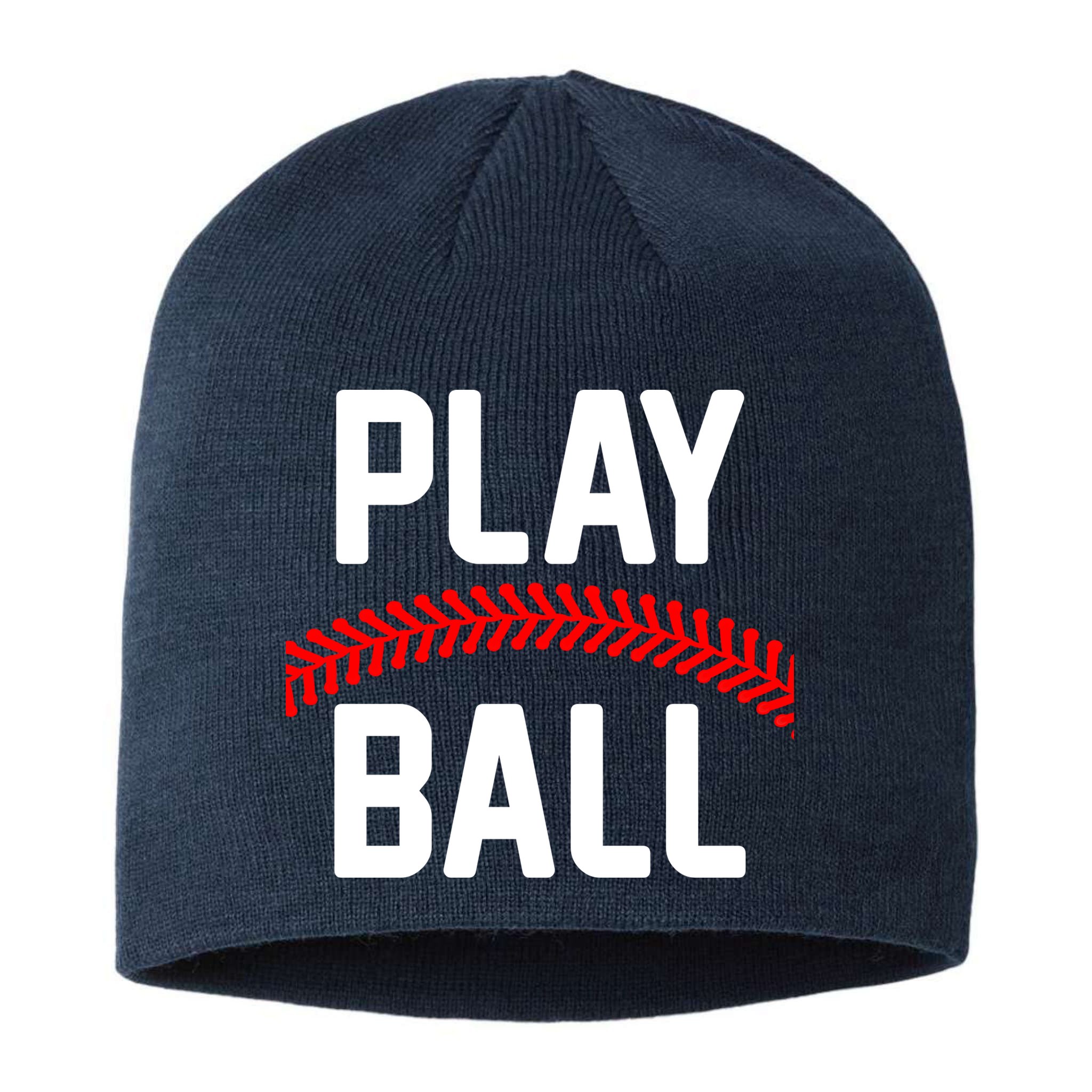Play Ball Baseball and Softball Players Sustainable Beanie
