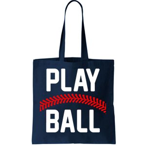 Play Ball Baseball and Softball Players Tote Bag