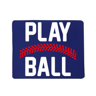 Play Ball Baseball and Softball Players Mousepad