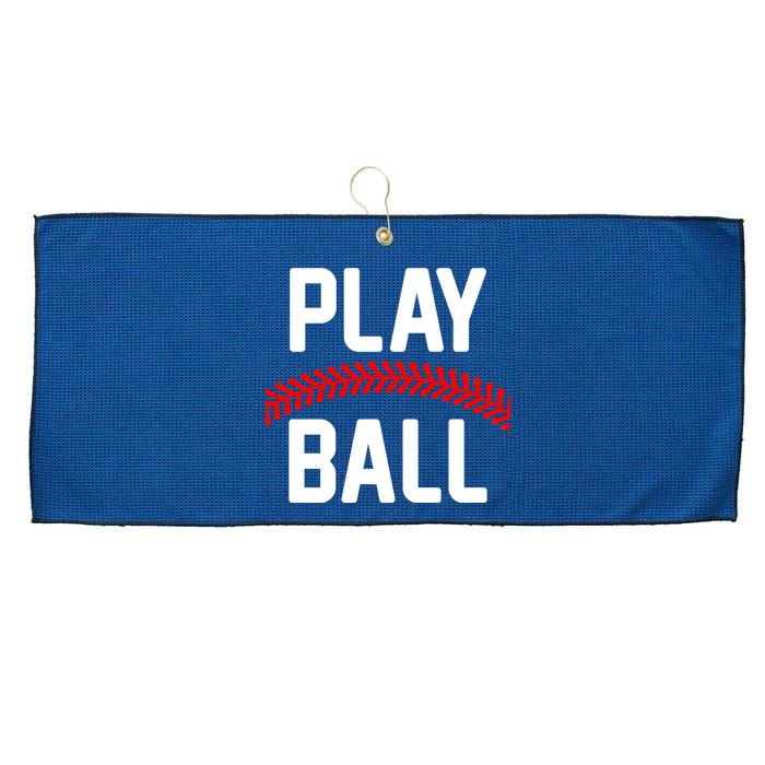 Play Ball Baseball and Softball Players Large Microfiber Waffle Golf Towel