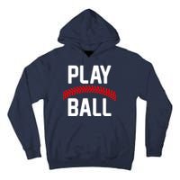 Play Ball Baseball and Softball Players Tall Hoodie