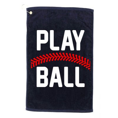 Play Ball Baseball and Softball Players Golf Towel