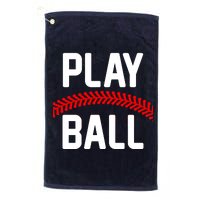 Play Ball Baseball and Softball Players Platinum Collection Golf Towel