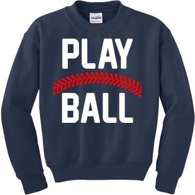 Play Ball Baseball and Softball Players Kids Sweatshirt