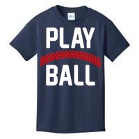 Play Ball Baseball and Softball Players Kids T-Shirt