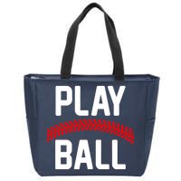 Play Ball Baseball and Softball Players Zip Tote Bag