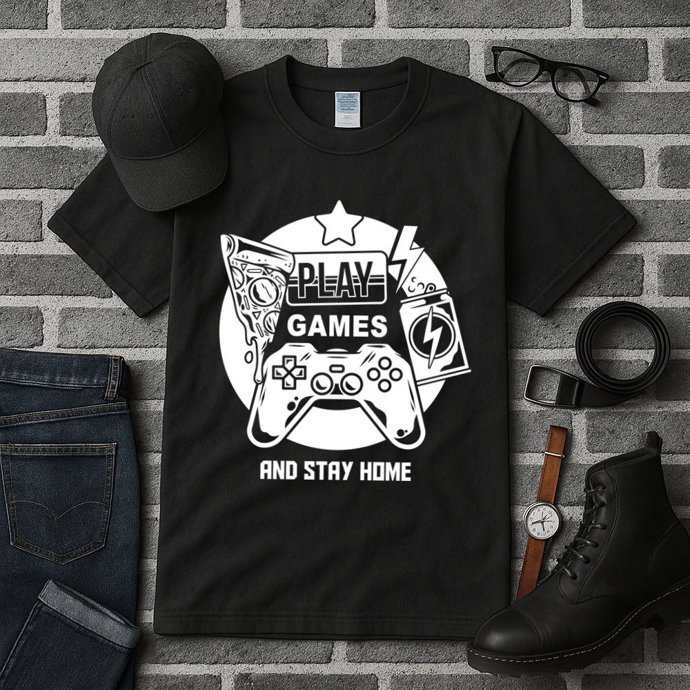 Play Games And Stay Home Tall T-Shirt