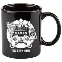 Play Games And Stay Home 11oz C Handle Ceramic Mug