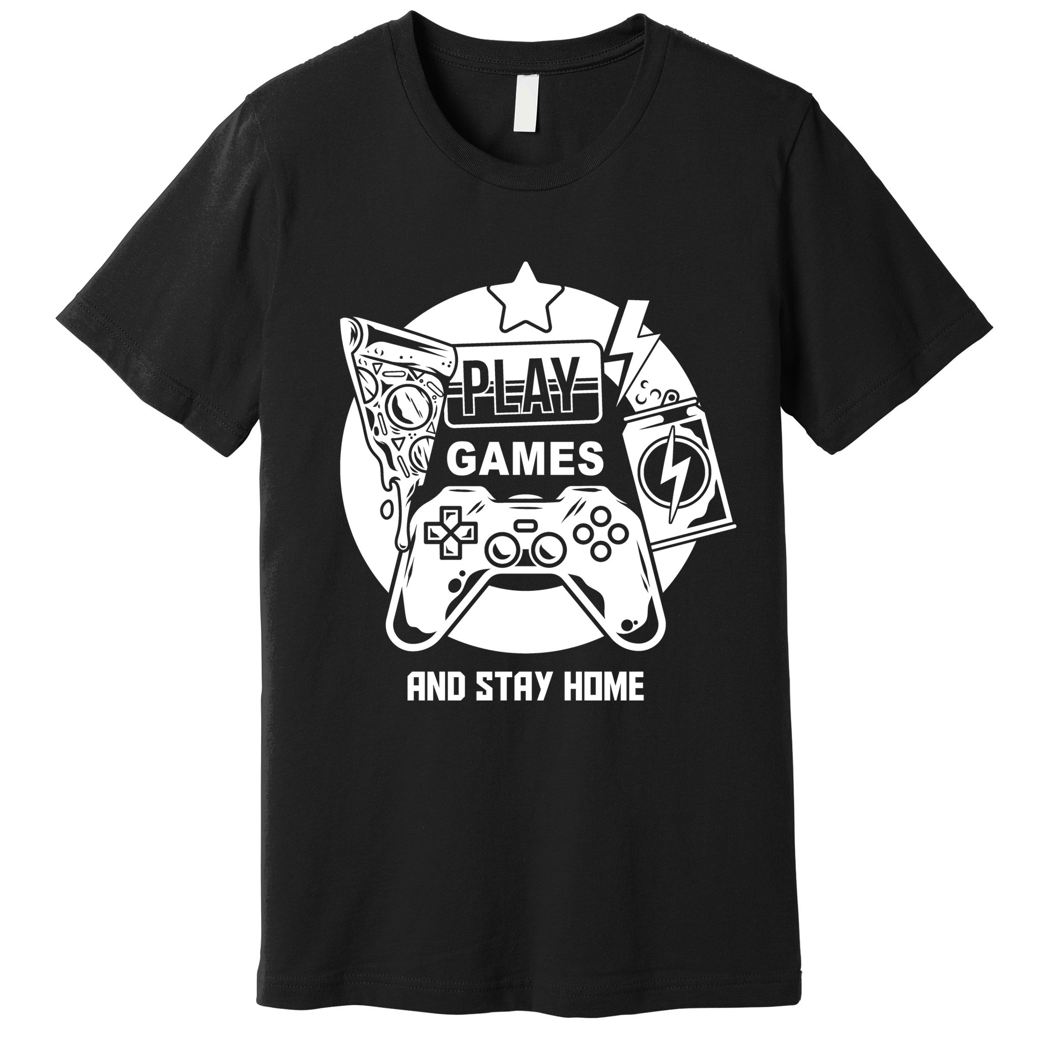 Play Games And Stay Home Premium T-Shirt
